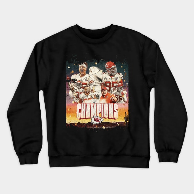 Kansas City Chiefs Champions LVII Crewneck Sweatshirt by Mortensen